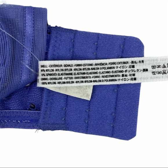 FREE PEOPLE Lace Bra Love Letters Convertible Strap Strapless Halter Periwinkle - Picture 11 of 13